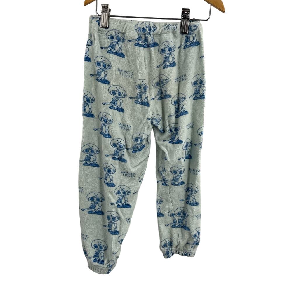 Mainio Pants 110/116 (5/6) Organic Terry Galactic Fields‎ Print Blue